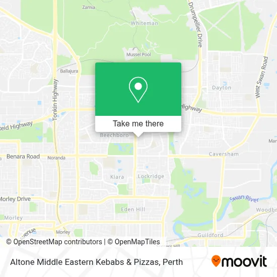 Mapa Altone Middle Eastern Kebabs & Pizzas