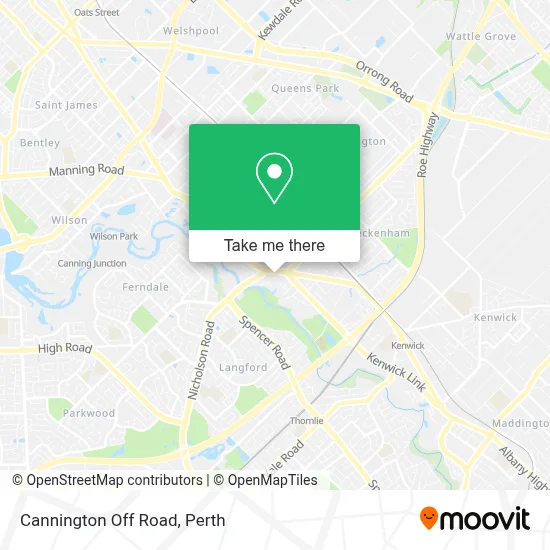 Cannington Off Road map