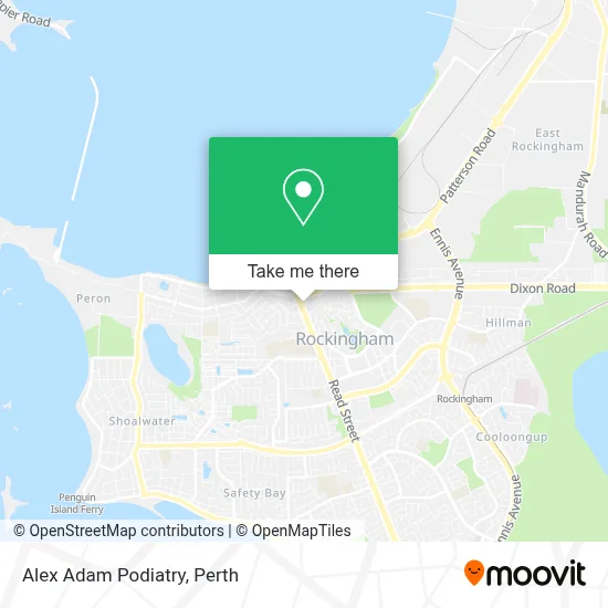 Mapa Alex Adam Podiatry
