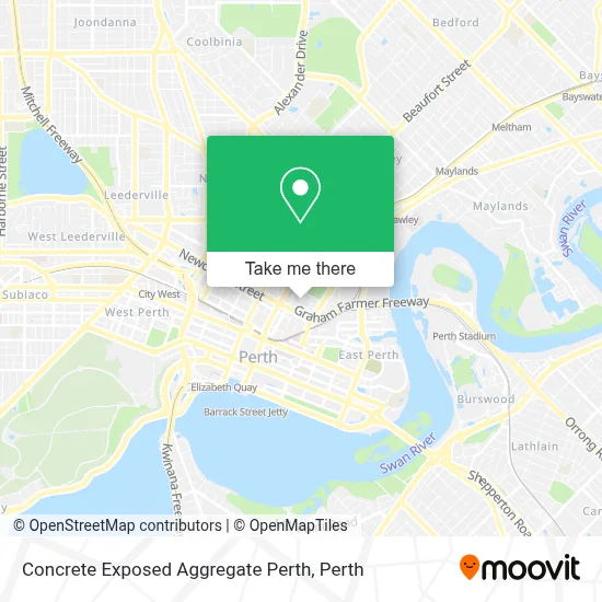 Concrete Exposed Aggregate Perth map
