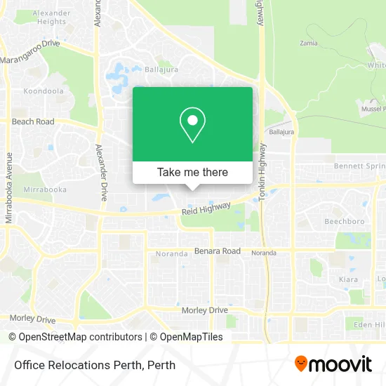 Mapa Office Relocations Perth
