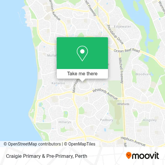 Mapa Craigie Primary & Pre-Primary