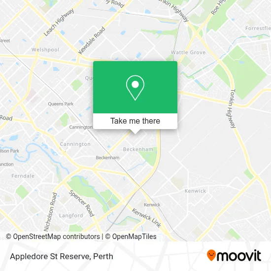 Mapa Appledore St Reserve