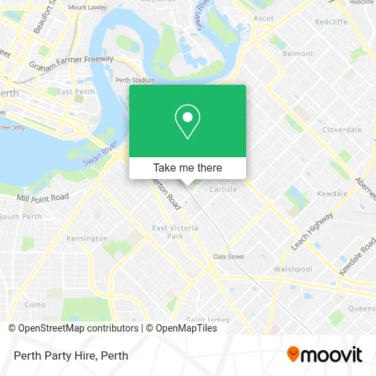 Mapa Perth Party Hire