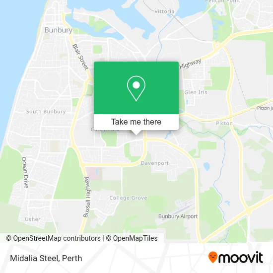 Mapa Midalia Steel