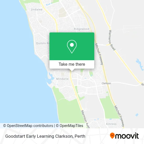 Mapa Goodstart Early Learning Clarkson