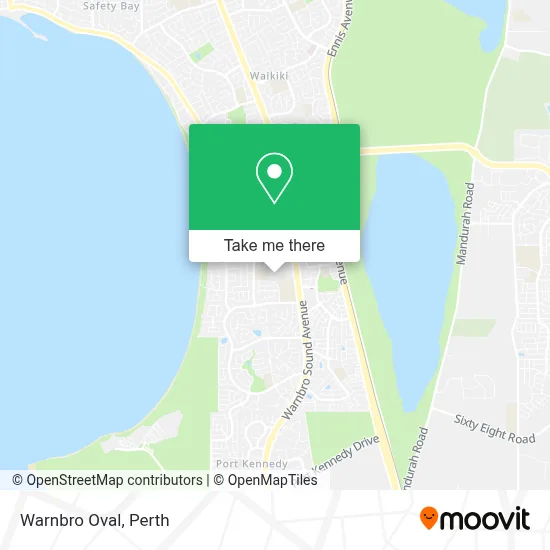 Mapa Warnbro Oval