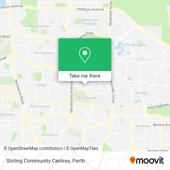 Mapa Stirling Community Centres