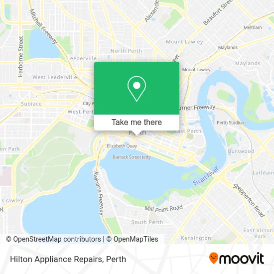 Mapa Hilton Appliance Repairs