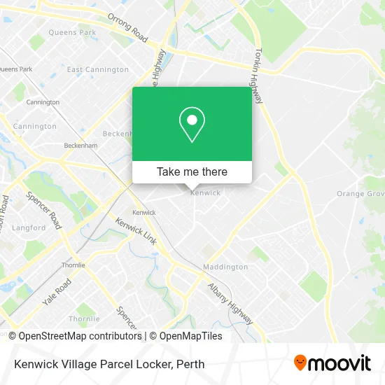 Mapa Kenwick Village Parcel Locker