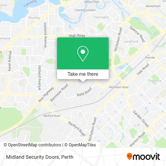 Mapa Midland Security Doors