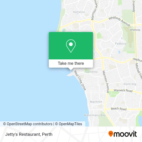 Mapa Jetty's Restaurant