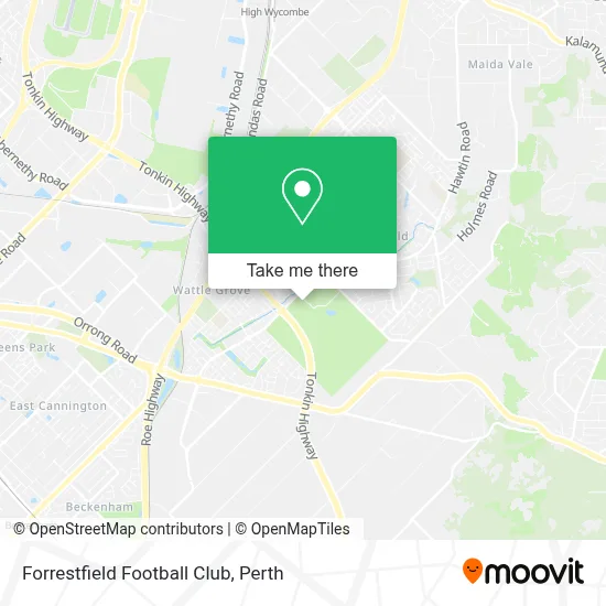 Mapa Forrestfield Football Club