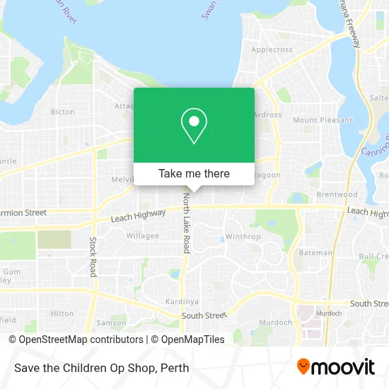 Mapa Save the Children Op Shop
