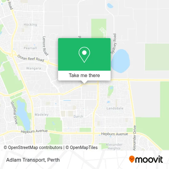 Mapa Adlam Transport