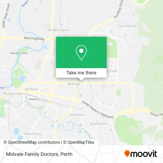 Mapa Midvale Family Doctors