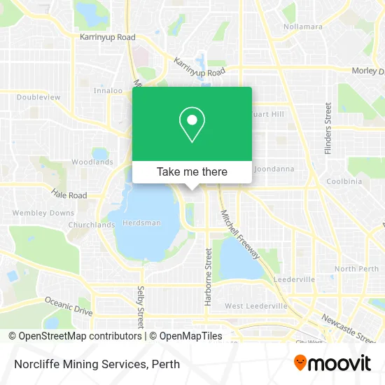 Mapa Norcliffe Mining Services