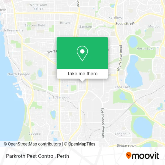 Mapa Parkroth Pest Control