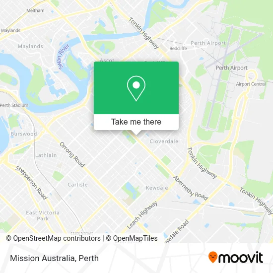 Mapa Mission Australia