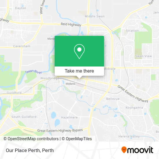 Mapa Our Place Perth