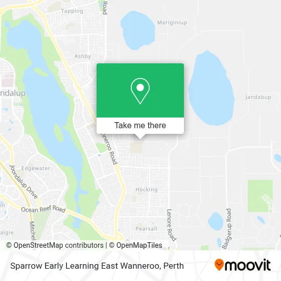 Mapa Sparrow Early Learning East Wanneroo