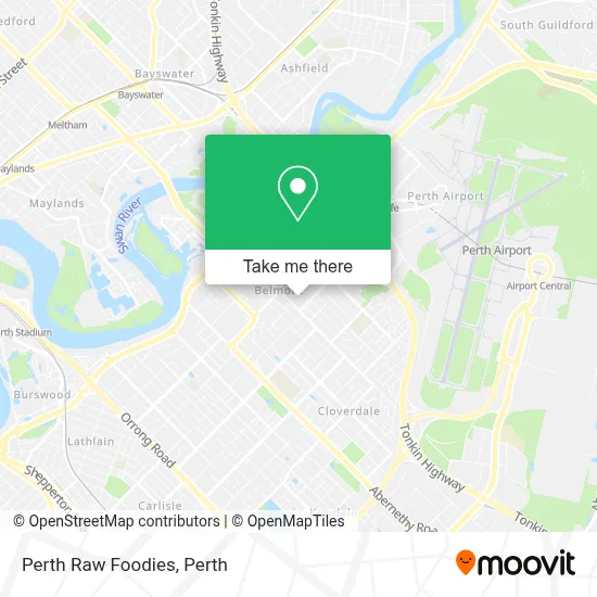 Mapa Perth Raw Foodies