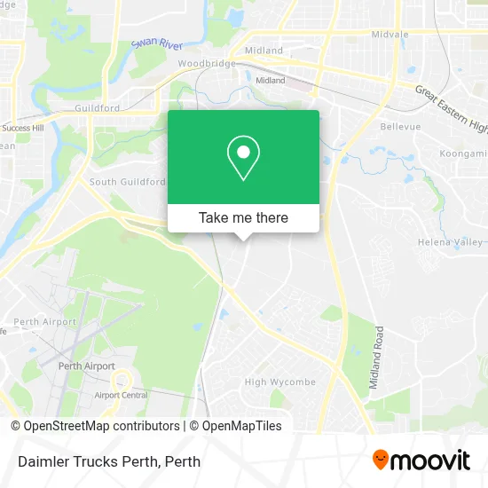 Mapa Daimler Trucks Perth