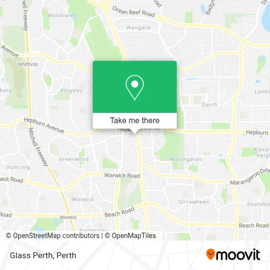 Glass Perth map