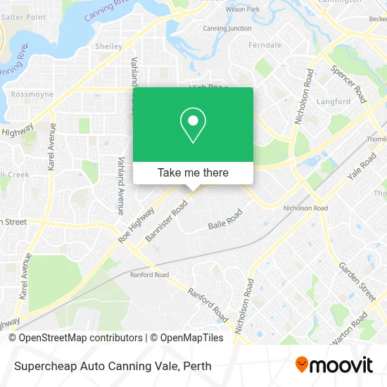 Mapa Supercheap Auto Canning Vale