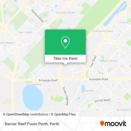 Barrier Reef Pools Perth map