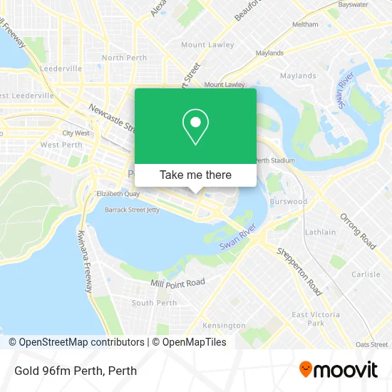 Mapa Gold 96fm Perth