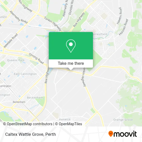 Mapa Caltex Wattle Grove