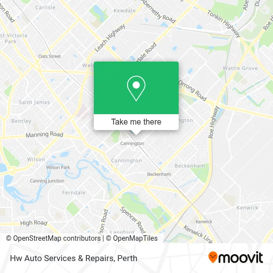 Mapa Hw Auto Services & Repairs