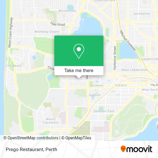 Mapa Prego Restaurant