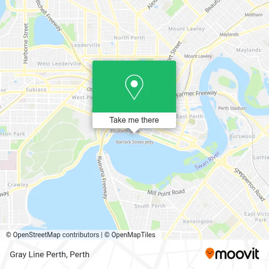 Mapa Gray Line Perth