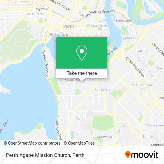 Mapa Perth Agape Mission Church