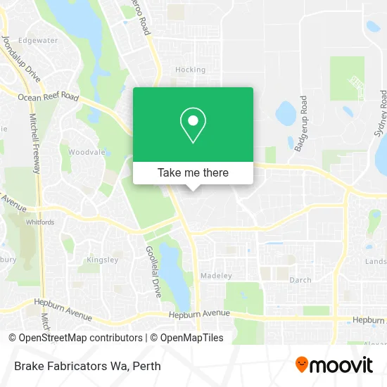 Mapa Brake Fabricators Wa