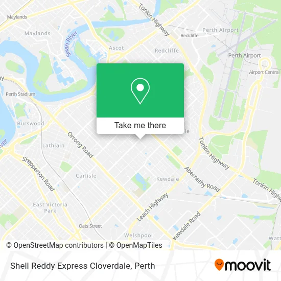 Mapa Shell Reddy Express Cloverdale