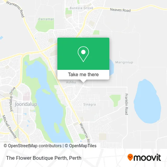Mapa The Flower Boutique Perth