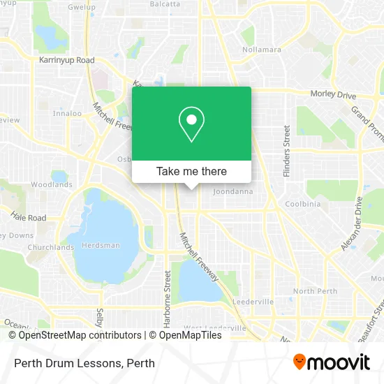 Perth Drum Lessons map