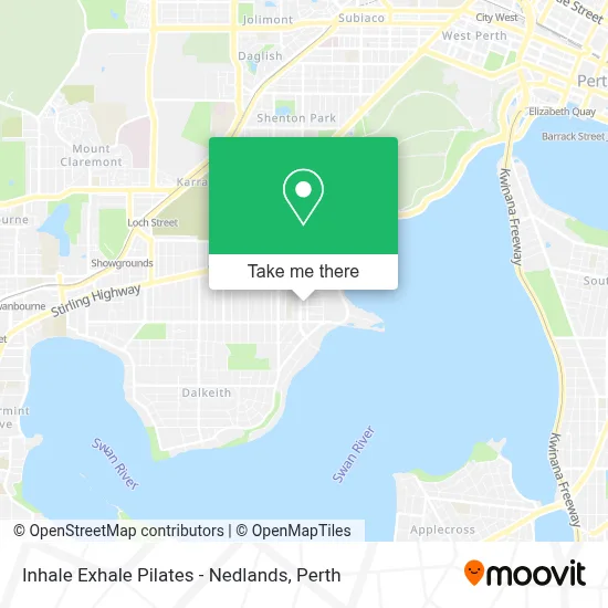 Mapa Inhale Exhale Pilates - Nedlands