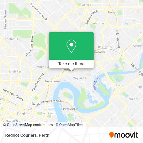 Mapa Redhot Couriers