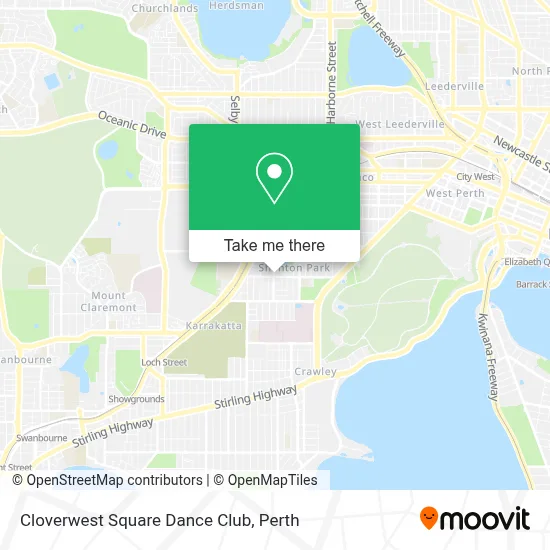 Mapa Cloverwest Square Dance Club