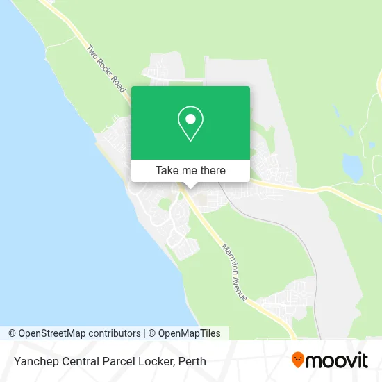 Mapa Yanchep Central Parcel Locker