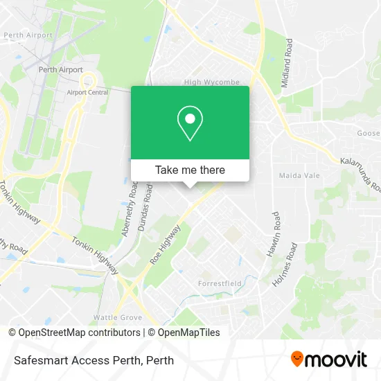 Mapa Safesmart Access Perth