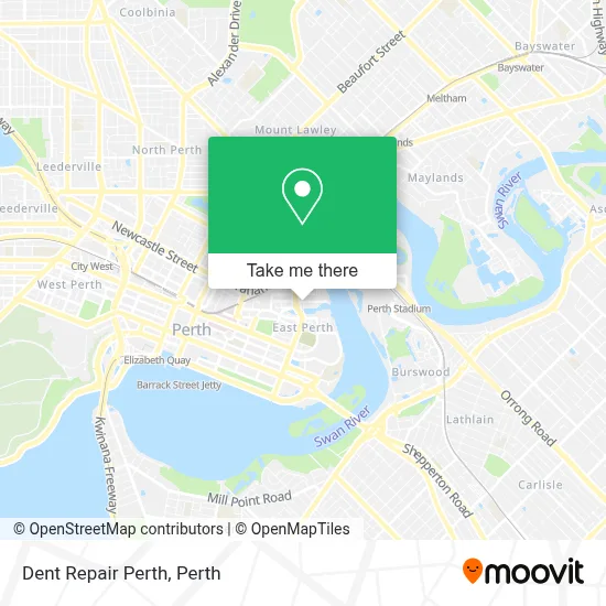 Dent Repair Perth map