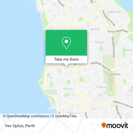 Mapa Yes Optus