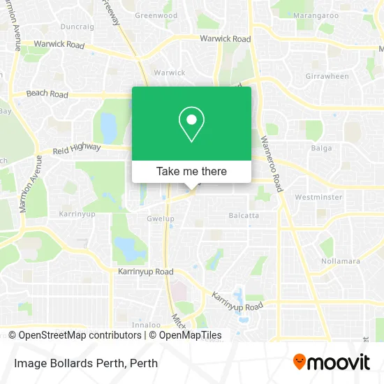 Mapa Image Bollards Perth