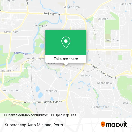 Mapa Supercheap Auto Midland