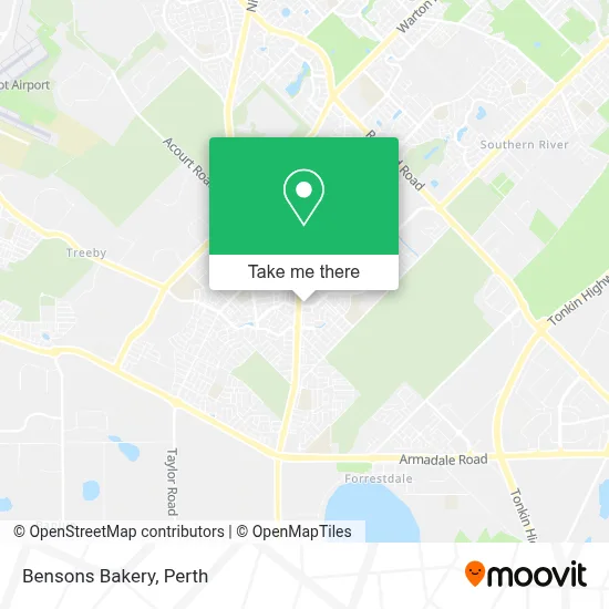 Mapa Bensons Bakery